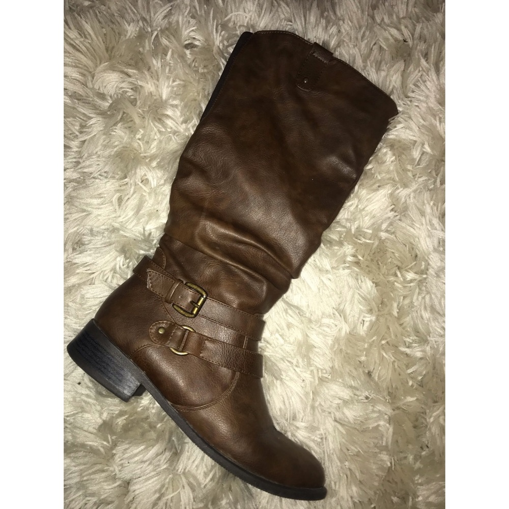 Classic brown riding boots